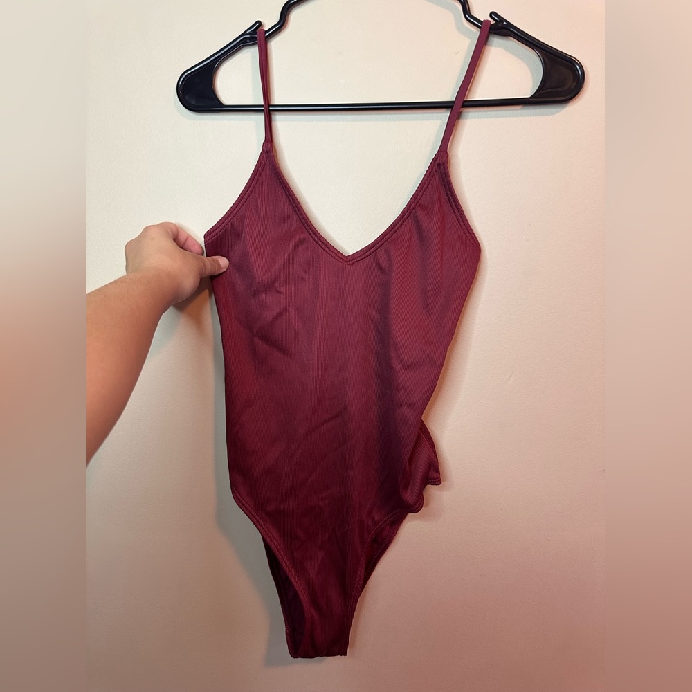 Damsel Burgundy Tie Back Swimsuit
